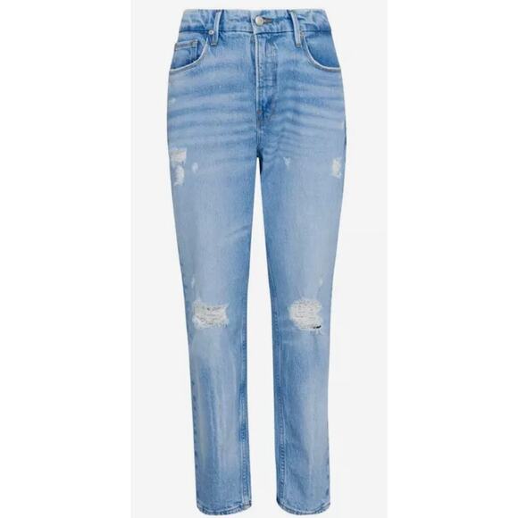 NWT Good American Light Blue Straight Leg Jeans - Picture 2 of 16